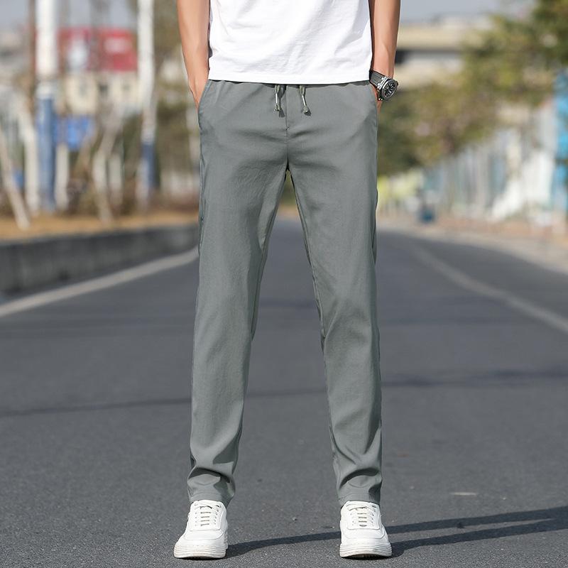 ズボン下 メンズ 成人男性用 ズボン スラックス 引っ切り無いズボン下 バンブー衣料繊維 高反発力 薄っぺら 冷やりとした 当たること冷感 通気性 無地 黒 黒いこと 薄墨色 緑であること 気が大きい大きさ ゆったり 春夏