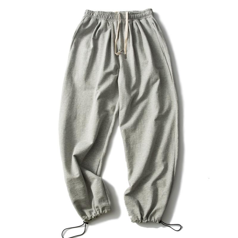 ズボン下 成人男性用 スウェットパンツ テーパードパンツ 伸び伸びするズボン下 無地 綿織物 普段使い走り お部屋着 薄墨色 黒いこと 年月3