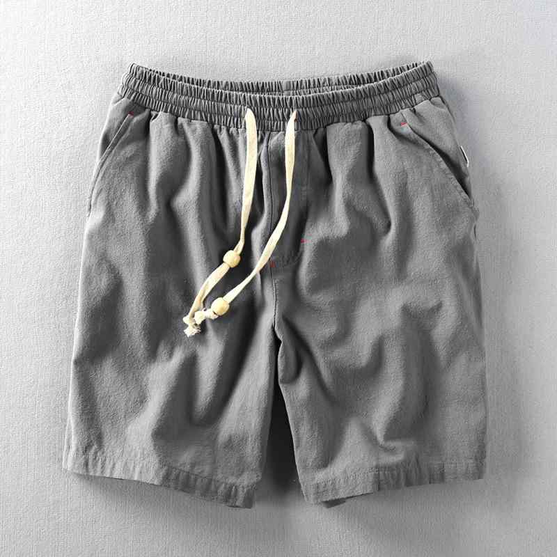 二分の一ズボン下 メンズ 成人男性用 麻 リネン さる股引き 心地よい ゆったり 5分丈ズボン下 さる股引き ズボン ボトムス 黒 黒いこと 紺 米国海軍 薄墨色 緑 緑であること 通気性3