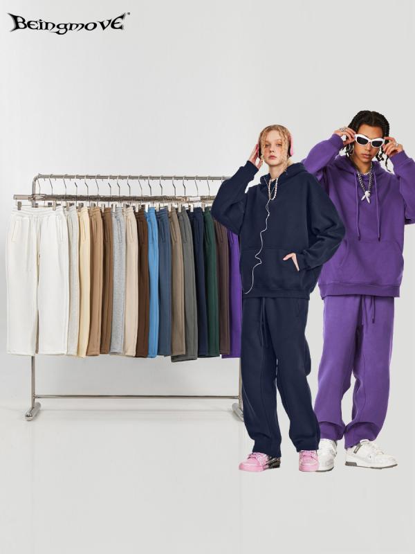 メンズ スウェットパンツ 秋冬 朦々たる 引っ切り無い 裾絞りなし 無地 角帽 普段使い走り お部屋着 伸び伸びするズボン下3