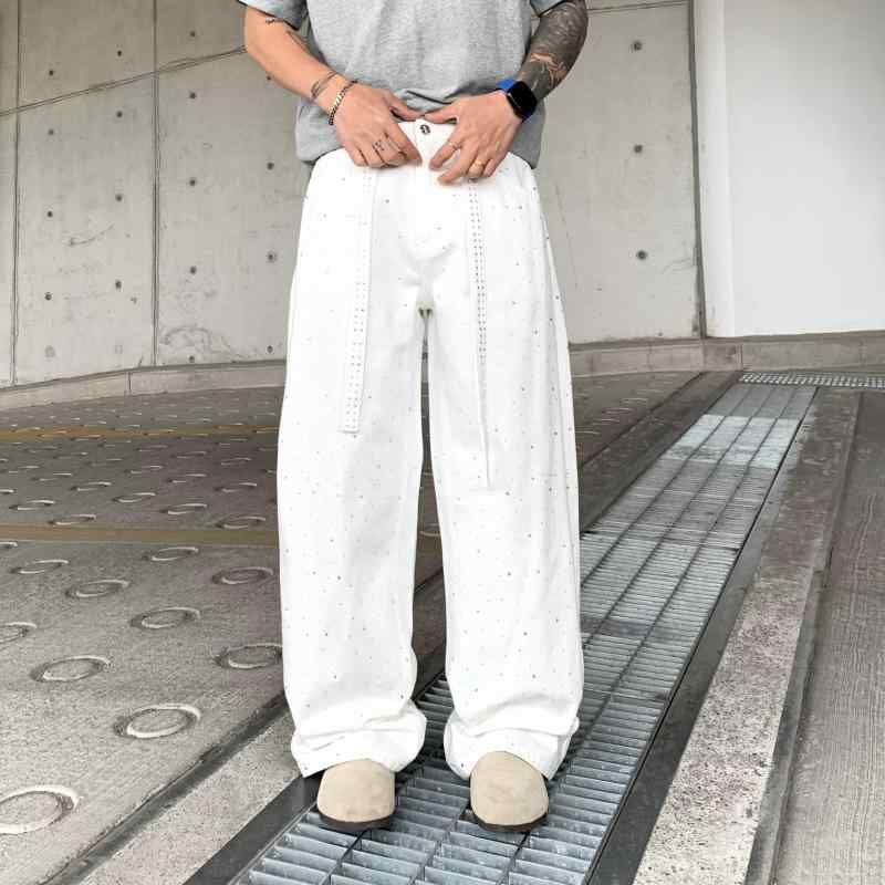 デニム メンズ 成人男性用 直筒 ジーンズ ズボン下 ジーパン ゆったり 黒いこと 黒 白いこと 白 S M L XL 2XL 3XL 4XL 5XL 春夏秋冬