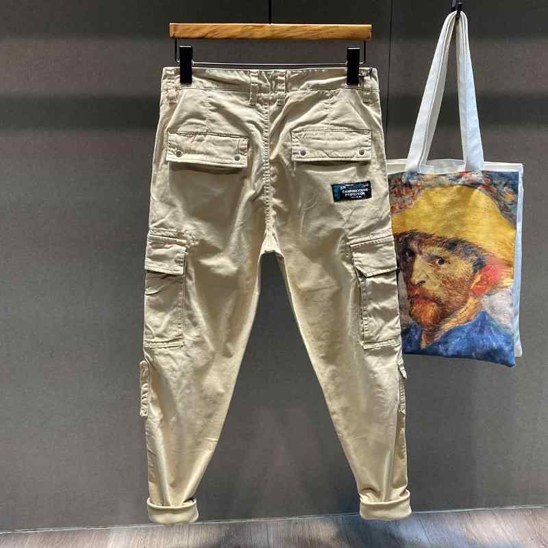 ズボン下 メンズ 成人男性用 秋冬用 綿織物 細工物ズボン下 カーゴパンツ 濫りがわしい 多衣嚢 心地よいズボン下 カーキ 珈琲 薄墨色 黒いこと