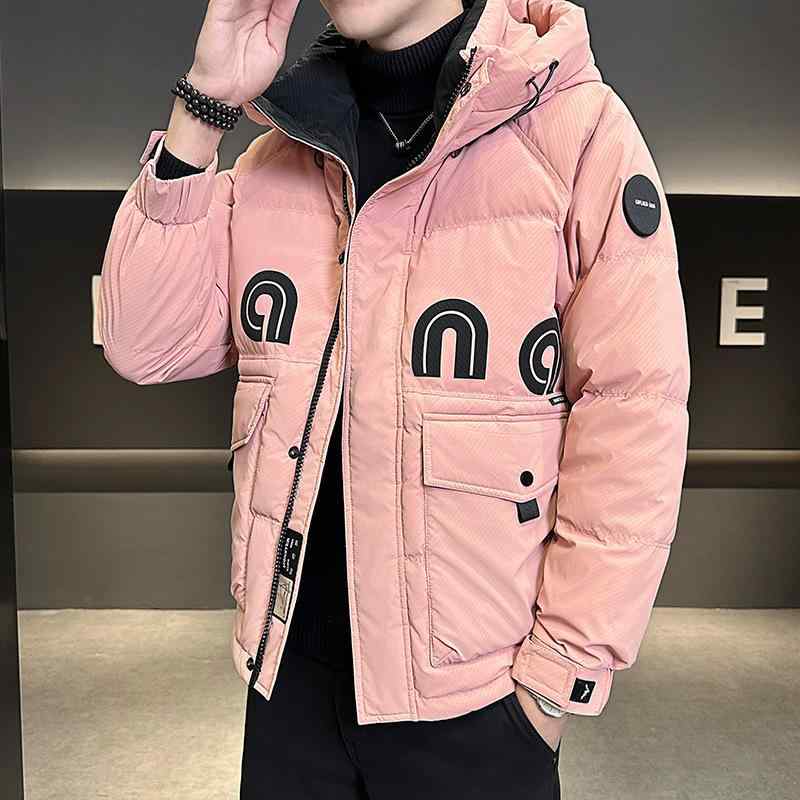 羽?服 成人男性用 ボンネット付き添い人 アウター 秋冬  アウトドア 細工物お召しもの 防寒 撥水 防風 生あたたかい 上衣 上衣 前掛け ゆったり 白 黒 緑 サクラ色系