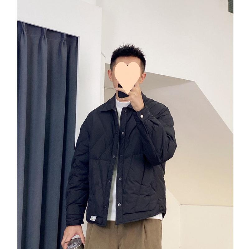 落ちこむ上衣 成人男性用 秋冬 生あたたかい 好いたらしい たわい無い 白?? ポリエステル ?松 黒いこと カーキ 白いこと