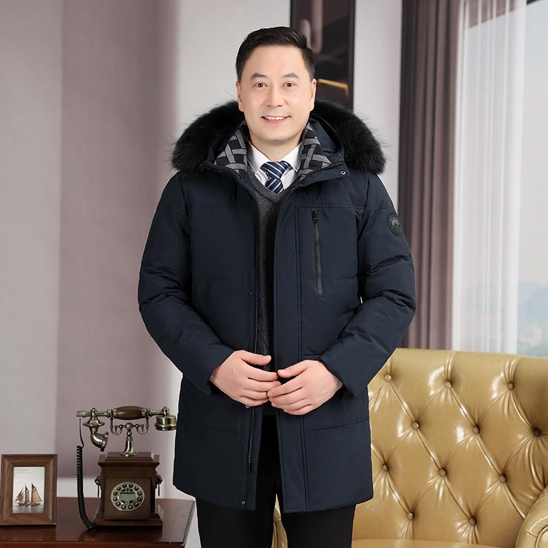羽?服 成人男性用  中老いらく者 冬物 アウター 厚地の外套 生あたたかい 防寒 軽さ 撥水
