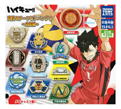 ハイキュー！ 高校モチーフピンバッジ3 全国編 全10種セット コンプ コンプリートセット画像
