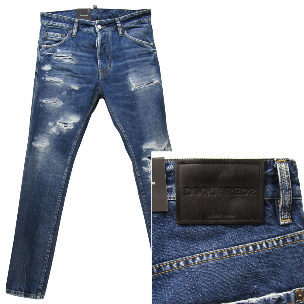 DSQUARED2 ディースクエアード2 ブリーチ加工デニム 楽天市場】ディースクエアード(DSQUARED2) メンズ ブリーチ加工