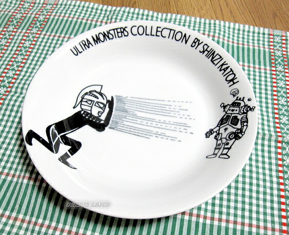 Shinzi Katoh☆軽量カレー皿　【陶器：ウルトラセブン】直径21.5cm　ウルトラマン ウルトラヒーロー さら　食器　プレート 陶器画像