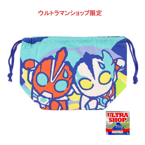 （日本製）M78ウルトラマン 雲柄（ランチ巾着 （ヒーロー集合：6735）ウルトラマンオメガ（ウルトラマンショップ限定）お弁当 巾着袋 ウルトラマン ウルトラヒーロー画像