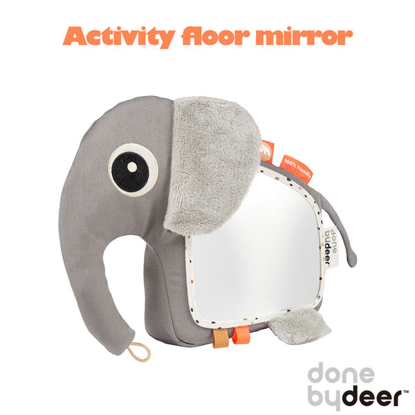 Done By Deer アクティビティフロアミラー Activity Floor Mirrorelphee Grey赤ちゃん ベビーうつ伏せ遊び タミータイム首すわりおもちゃ ミラー 鏡北欧 デンマーク出産祝い ギフト 鏡になにがうつるかな 楽しい工夫がいっぱいなベビートイ ラフィ デンマーク Hitsk9 Net