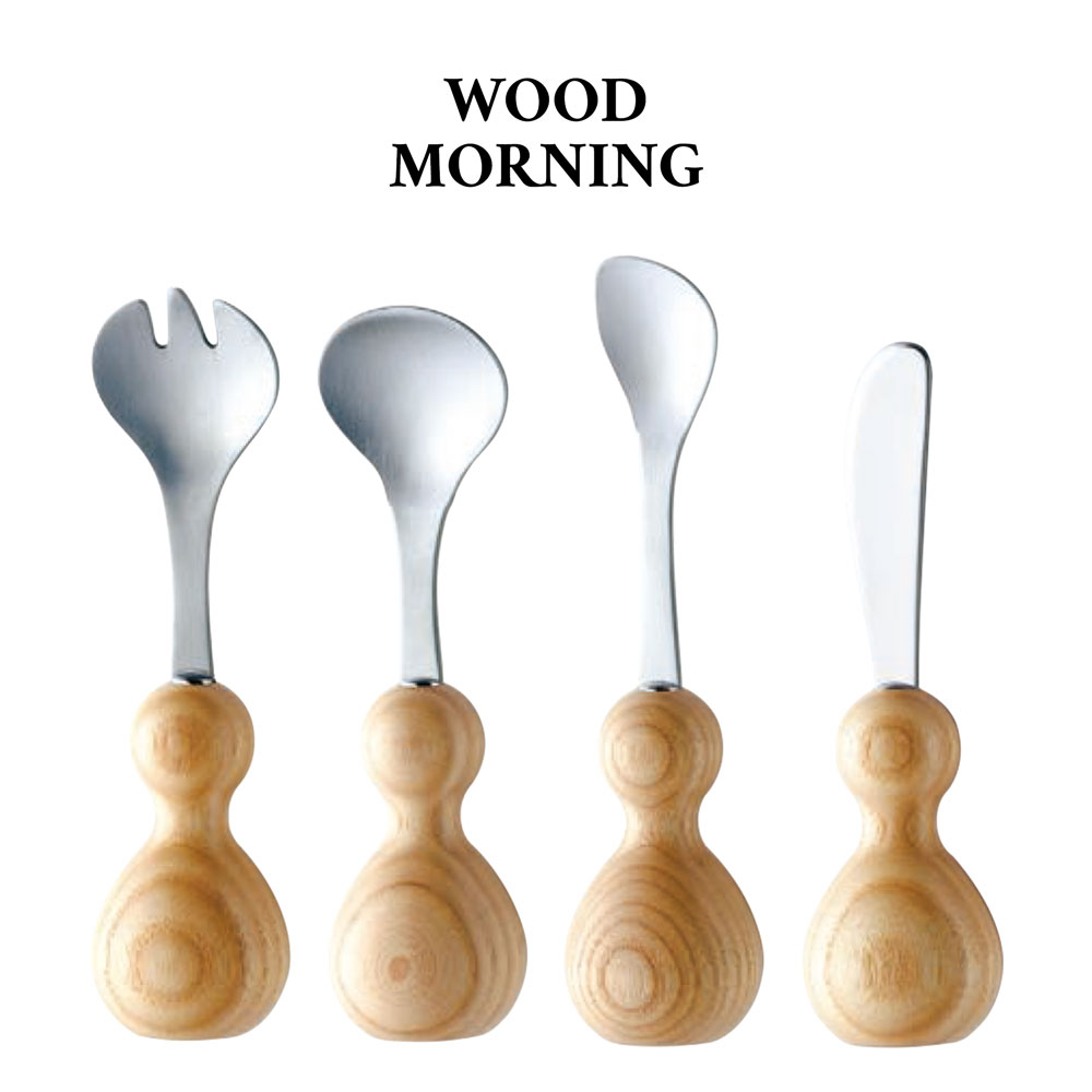 楽天市場】ウッドモーニング 立てて置けるカトラリー(サラダフォーク