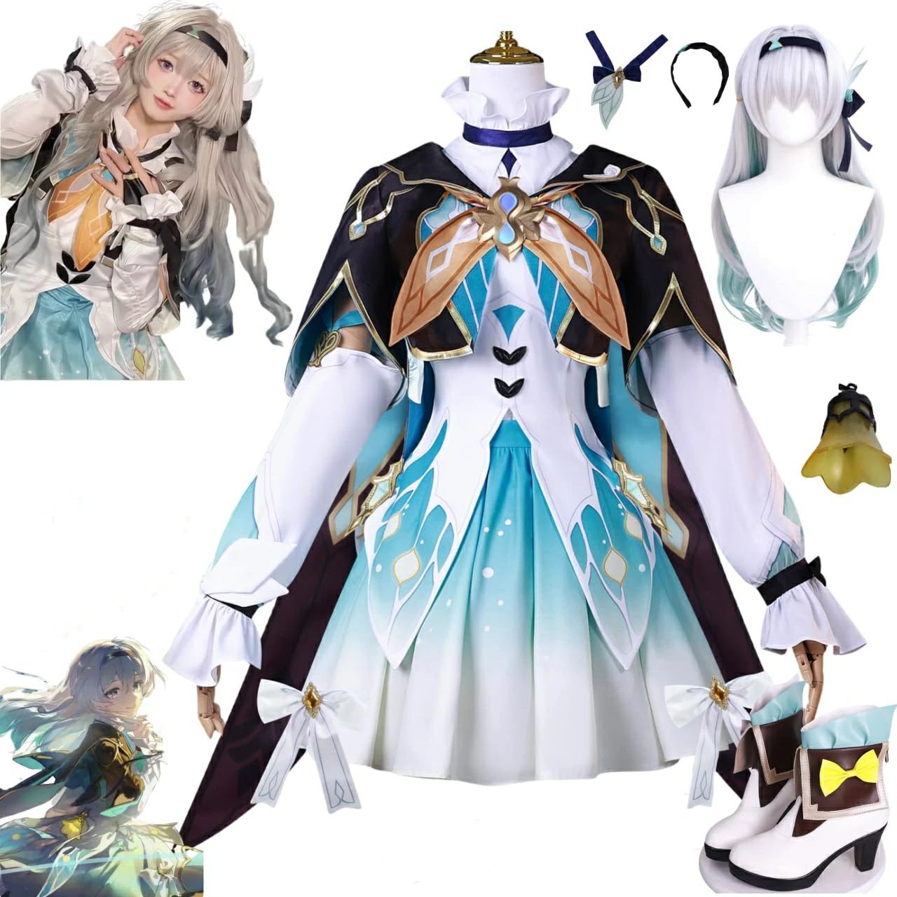 コスチューム ウィッグ&靴追加購入可 鈴が光る スターレイル 蛍 イベント ゲーム 蛍星やづき衣装 コスプレ衣装 ホタル cosplay｜みろくshop