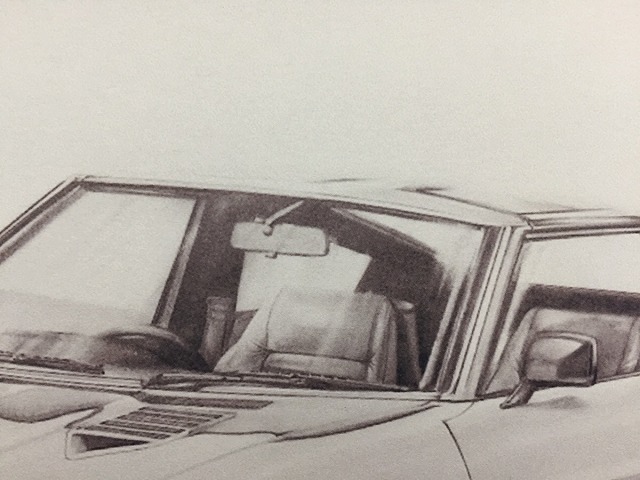 日産 ニッサン 鉛筆画 230ｍｍx318ｍｍ 旧車 サイズ ノスタルジックカー 130z 絵画 イラスト 名車 絵 デッサン フェアレディ