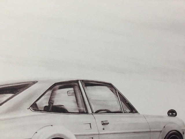 市場 日産 鉛筆画 A4サイズ B110 イラスト 名車 ノスタルジックカー ニッサン 旧車 デッサン サニーワークス 230ｍｍX318ｍｍ 絵画 絵