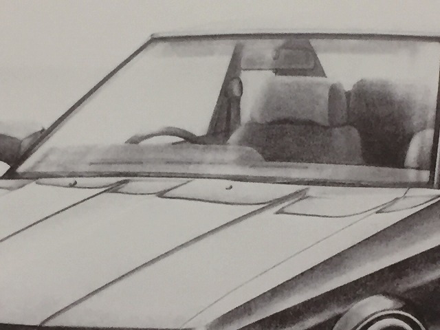 日産 ニッサン デッサン 名車 絵画 ノスタルジックカー 鉛筆画 絵 サイズ R31 額付き Gtsクーペ 旧車 230ｍｍx318ｍｍ スカイライン イラスト