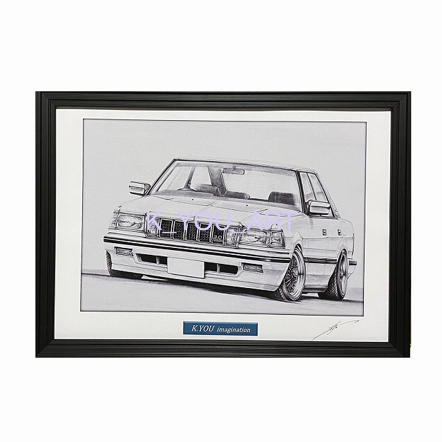 日産 - NC-1185セドリックY30/Y33限定版画サイン額装済作家平右