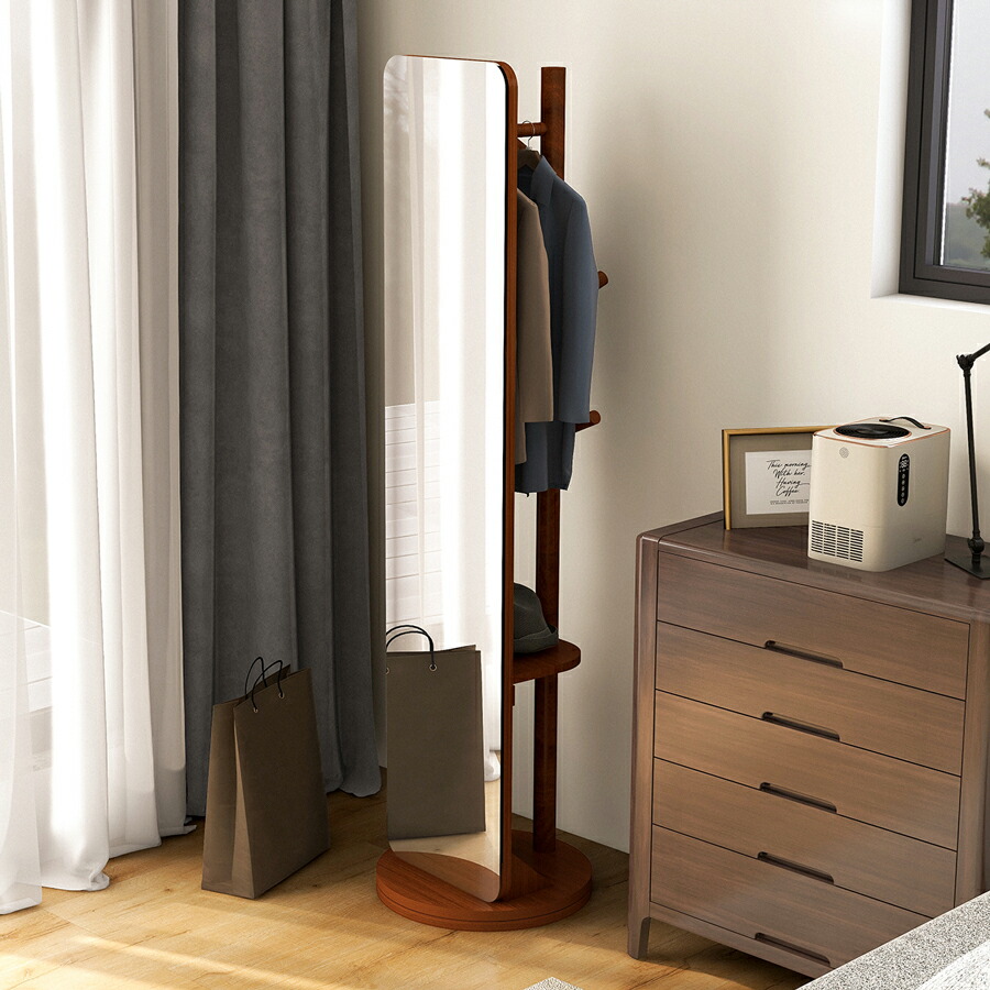 ⭐︎文京区引き取り⭐︎ハンガーラック付き全身鏡 姿見 Amazon.co.jp: MIMIER 姿見鏡 ハンガーラック付姿見 ミラー 鏡 全身