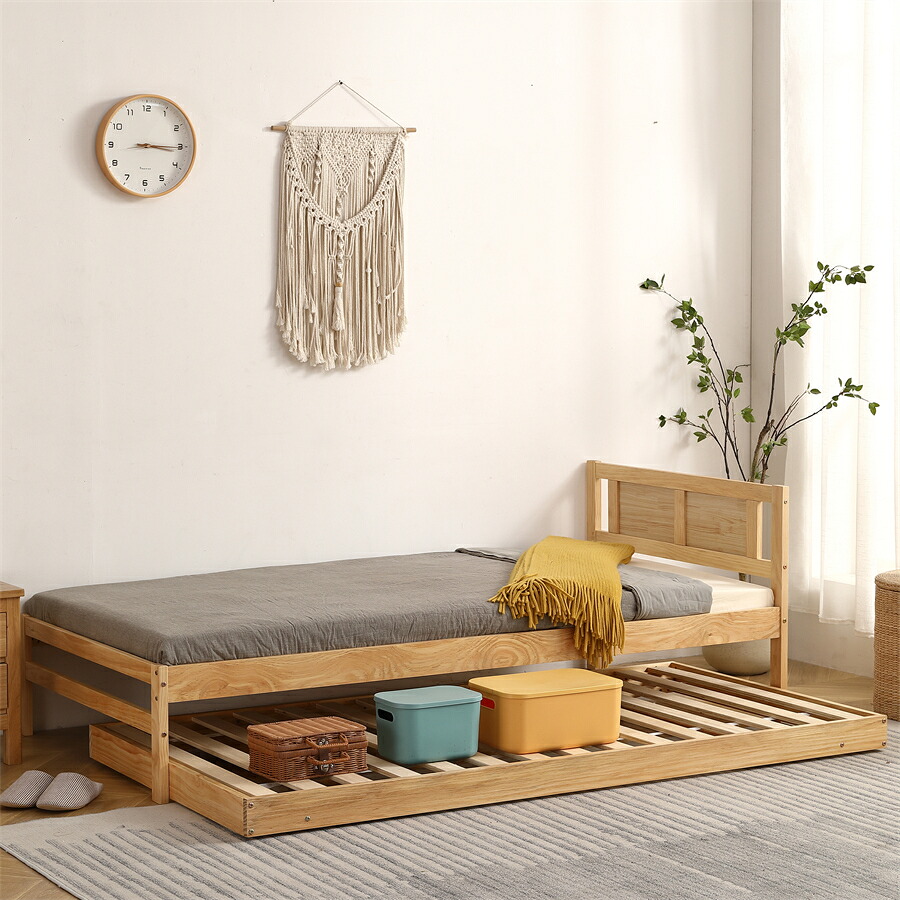 【マラソン先行！10％OFF】親子ベッド 二段ベッド ウッドベッド シングルベッド ディベッド エキストラベッド 収納 北欧風 おしゃれ 大人用 子供用 26,767円