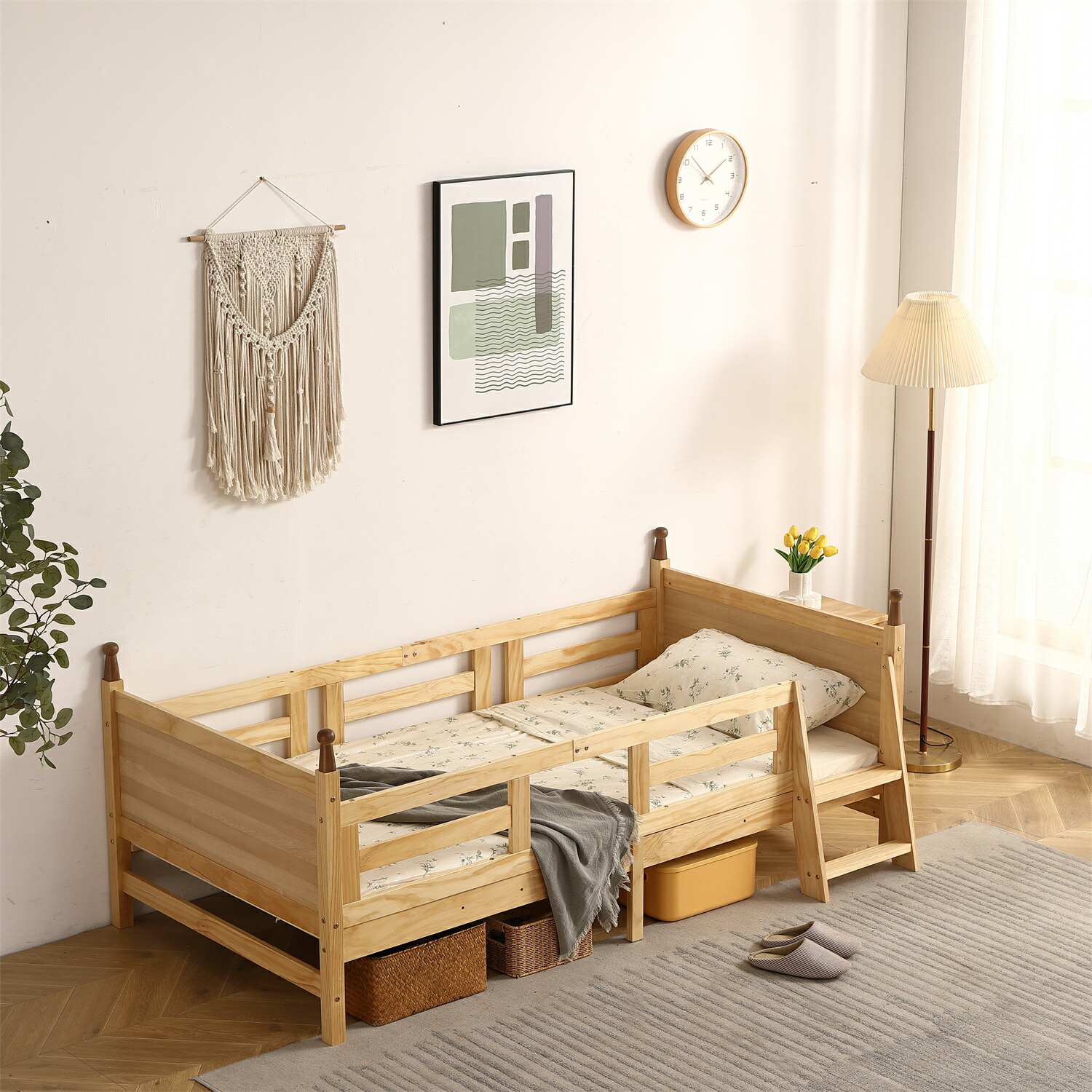 【15％OFF★24H限定】【新作】 ロータイプ ロフトベッド 木製 システムベッド 子供ベッド ローハシゴ付く シングル ウッド ナチュラル 収納 北欧風 子供部屋 耐震 新作｜LEDミラー専門店 ミルオ君の鏡工房