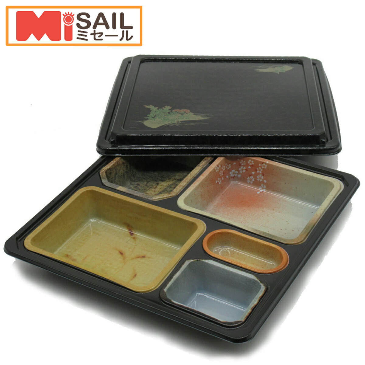 楽天市場】テイクアウト容器 使い捨て お弁当箱 KE-1B黒+透明蓋セット