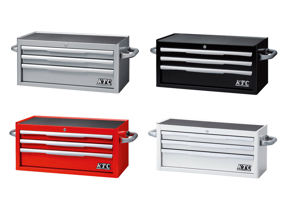 【楽天市場】[EKR-2003] KTC(京都機械工具)フラットトップチェスト（3段3引出し）（W715×D390×H330 シルバー） 単品 ...