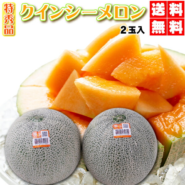 割引クーポン付　稀少　糖度16度以上の特秀　赤肉　クインシーメロン　特秀品2～3L　2玉入　JA茨城旭村　贈答用・父の日　お中元ギフト