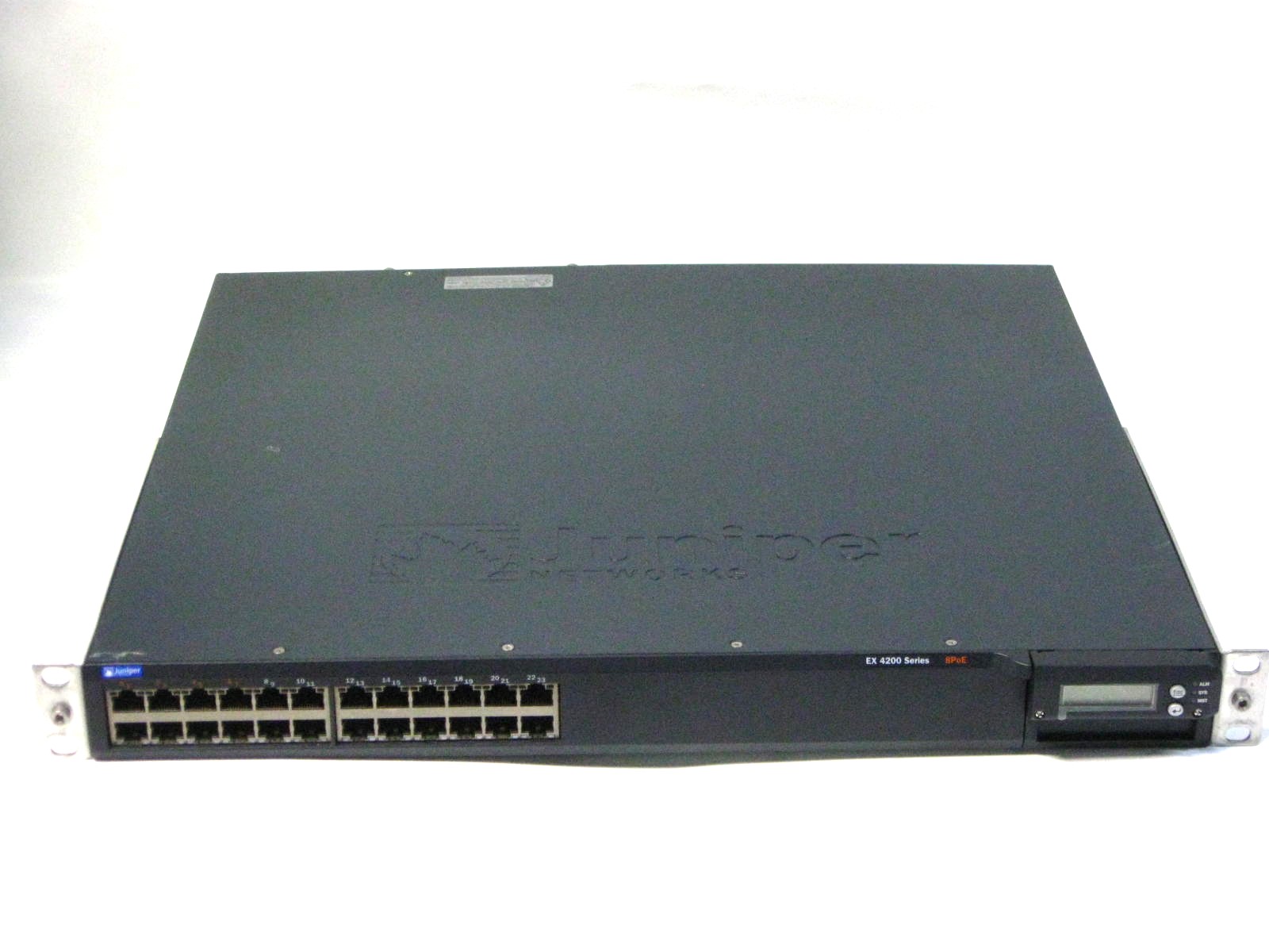【中古】▽Juniper Networks EX4200続きもの EX4200-24T 15.1R7-S6.3 24界面 ギガビットスイッチ PoE給電相応う 中古 1000BASE-T
