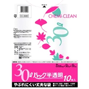 半澄み切った ポリ袋 ３０L １０枚入 CC-30固定ディスク