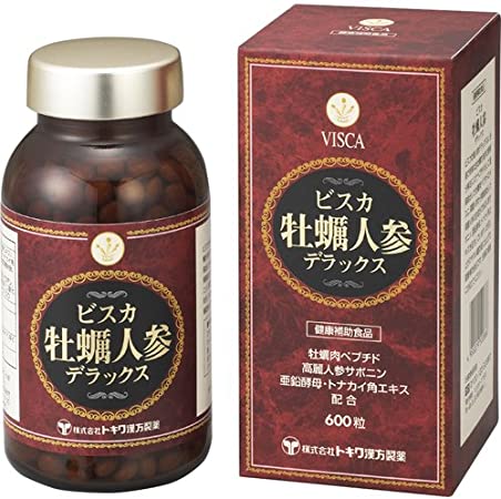 ビスカ牡蠣人参デラックス　600粒 牡蠣肉ペプチド、高麗人参サポニン配合