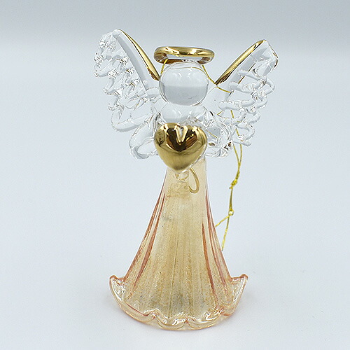 楽天市場】ガラス細工 天使 エンジェル 天使の羽 置物 インテリ 母の日