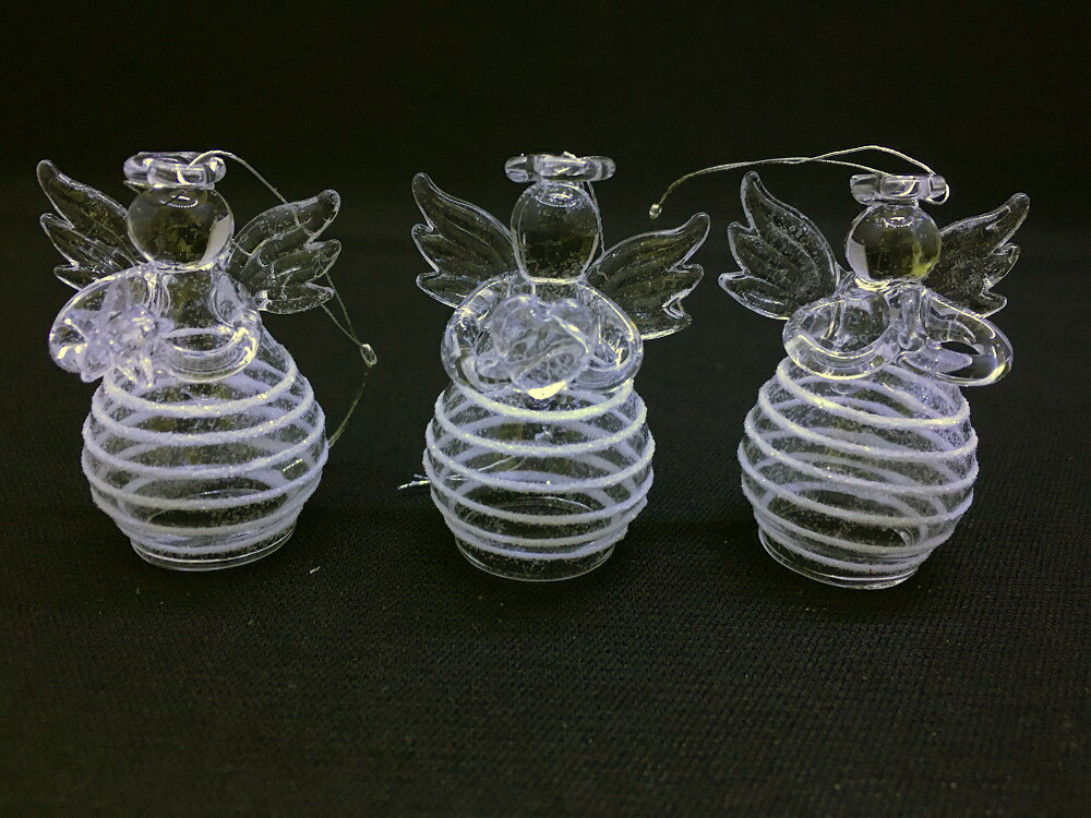 楽天市場】ガラス細工 天使 エンジェル 天使の羽 置物 インテリ 母の日