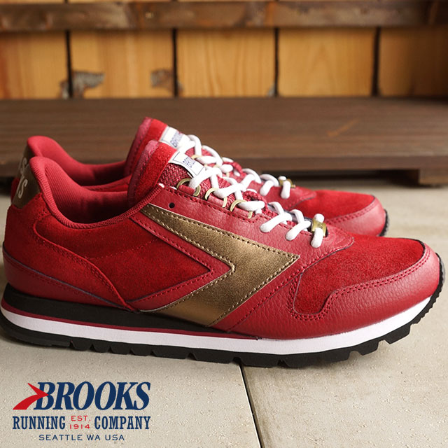 brooks red shoes