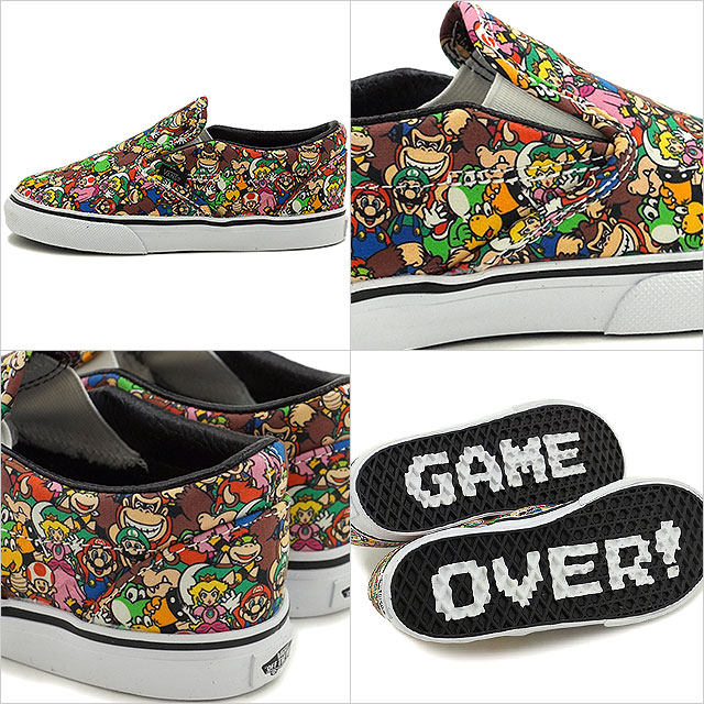 vans x nintendo. vans x nintendo classic slip-on vans kids jr sneaker classic