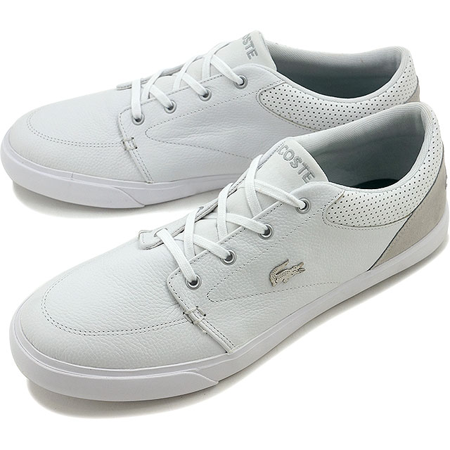 lacoste bayliss leather sneakers white