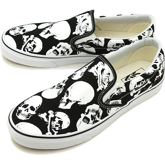vans skull slip ons