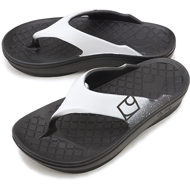 white beach flip flops