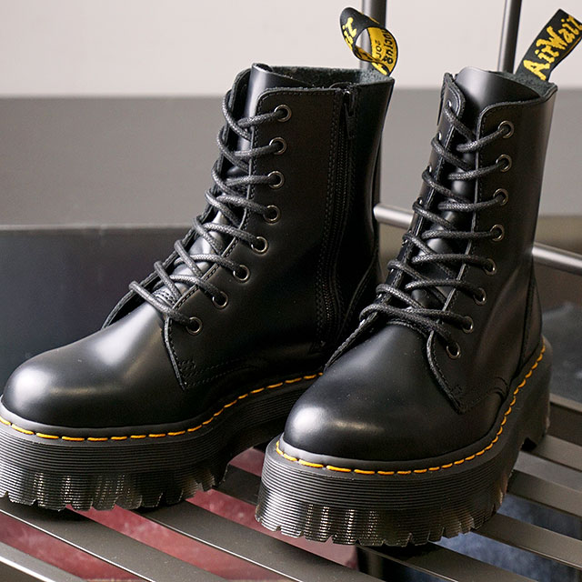 特売 楽天市場 5 2限定 楽天カードで14倍 ドクターマーチン Dr Martens 8ホールブーツ ジェードン サイドジップ付き Jadon 8 Eye Boot メンズ レディース 厚底 ハイカットカット Black ブラック系 Fw19 Mischief 日本製 Lexusoman Com