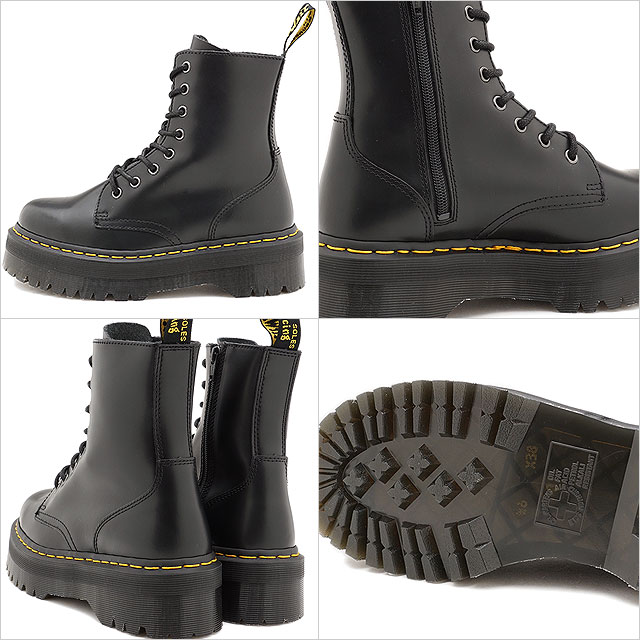 特売 楽天市場 5 2限定 楽天カードで14倍 ドクターマーチン Dr Martens 8ホールブーツ ジェードン サイドジップ付き Jadon 8 Eye Boot メンズ レディース 厚底 ハイカットカット Black ブラック系 Fw19 Mischief 日本製 Lexusoman Com