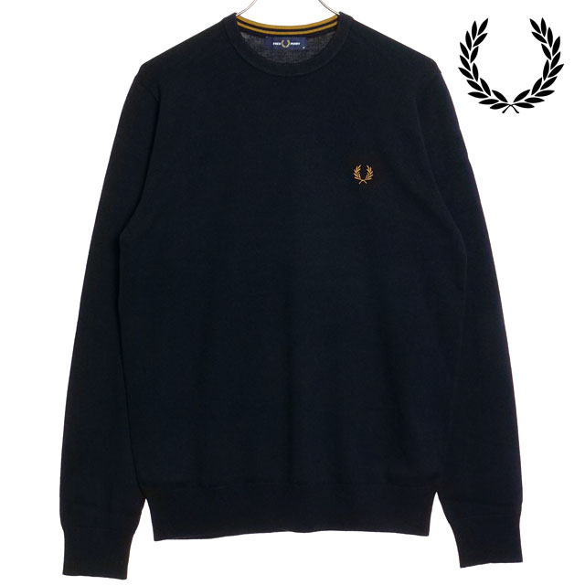 フレッドペリー FRED PERRY メンズ クラシック クルーネック ジャンパー [K9601-795]　フレッド・ペリー FREDPERRY CLASSIC CREW NECK JUMPER トップス ニット セーター NAVY 紺 ネイビー系 正規取扱店