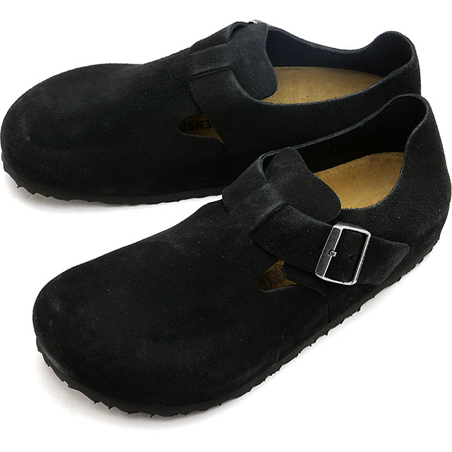 ビルケンシュトック BIRKENSTOCK レザーシューズ ロンドン [1028103/1028078] LONDON メンズ・レディース コンフォートシューズ BLACK | SUEDE-LEATHER 正規取扱店【cp】