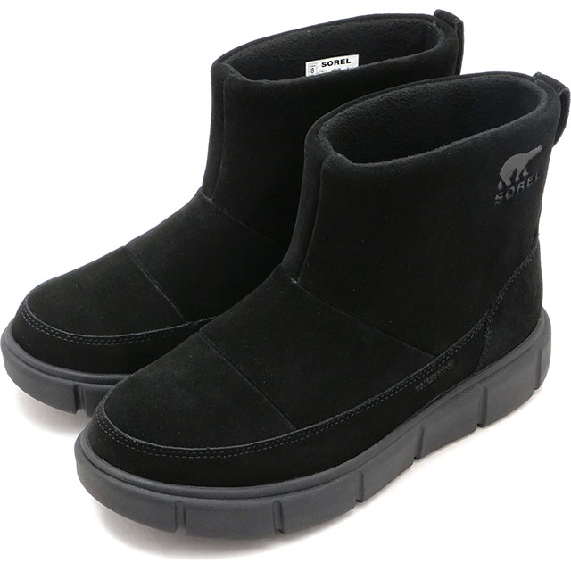 【20%OFF/SALE】ソレル SOREL ブーツ ソレルエクスプローラー3 スリッポン ウォータープルーフ [NL5122-010 FW24] W SOREL EXPLORER III SLIP-ON WP レディース 靴 防水 スノーブーツ ウィンターブーツ Black/Sea-Salt 正規取扱店【ts】【e】