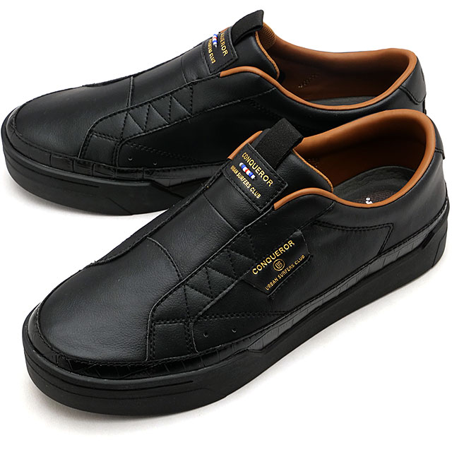 コンカラー シューズ conqueror shoes スニーカー バーゼル [BA-02 FW24] BASEL メンズ 靴 カジュアルシューズ 男性用 BLACK 正規取扱店【cp】｜mischief シューズ＆アパレル