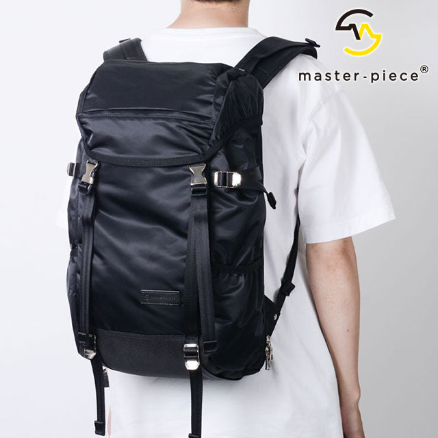 マスターピース master-piece フラップバックパック [02110-v2 FW24] 16L Lightning FLAP BACKPACK メンズ・レディース 鞄 日本製 リュック デイパック BLACK 正規取扱店
