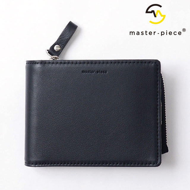 マスターピース master-piece 2フォールドウォレット [223162 FW24] Refine 2-FOLD WALLET メンズ・レディース 鞄 日本製 二つ折り財布 BLACK 正規取扱店｜mischief シューズ＆アパレル 15,675円