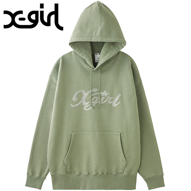 エックスガール X-girl フェイクファーロゴ ジップアップ スウェットフーディー 105244012030 FAUX FUR LOGO ZIP UP SWEAT HOODIE レディース WHITE 正規取扱店 X-girl エックスガール フェイクファーロゴ ジップアップ