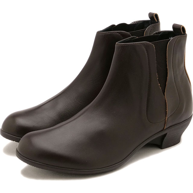 返品交換送料無料 ショセ トラベルシューズ TRAVEL SHOES by chausser トラベル シューズ バイ ショセ サイドゴアヒールブーツ [TR-023 FW25] Sidegore heel boots レディース 靴 日本製 防水 ビブラム ダークブラウン DBR 正規取扱店