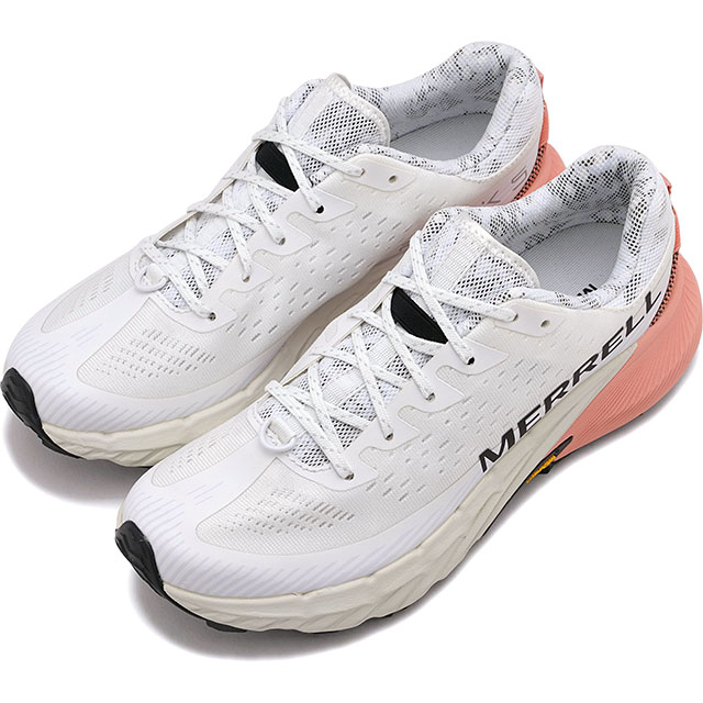 【30%OFF/SALE】メレル MERRELL スニーカー アジリティーピーク 5 [J068374] W AGILITY PEAK 5 レディース 靴 トレイルランニングシューズ アウトドア WHITE/SOFT-CORAL 正規取扱店【ts】【e】