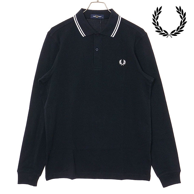 フレッドペリー FRED PERRY メンズ ポロシャツ ロングスリーブ ツインティップド フレッドペリーシャツ [M3636-238 FW25]　フレッド・ペリー FREDPERRY LONG SLEEVE TWIN TIPPED FRED PERRY SHIRT トップス 長袖 鹿の子 NAVY/WHITE 正規取扱店