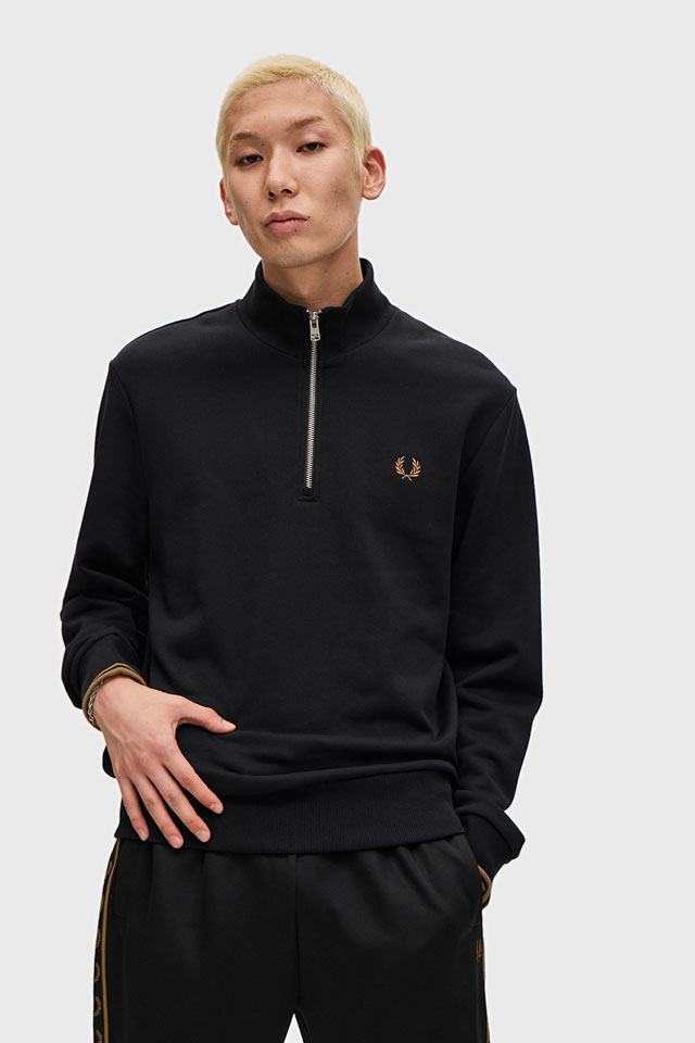 FRED PERRY カバーオール Mサイズ ネイビーブラック 楽天市場】フレッドペリー FRED PERRY メンズ ハーフジップ スウェット