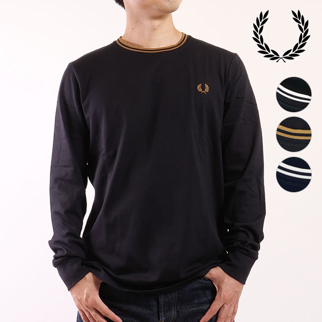 【4/20限定 最大P28倍】フレッドペリー FRED PERRY メンズ ロングスリーブ ツインティップドTシャツ [M9602]　フレッド・ペリー FREDPERRY LS TWIN TIPPED T-SHIRT トップス カットソー 長袖 当店激オシ 正規取扱店
